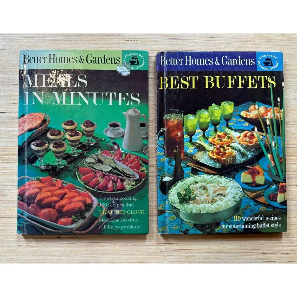 Lot of 3 Better Home & Gardens Creative Cooking Library Books Vintage